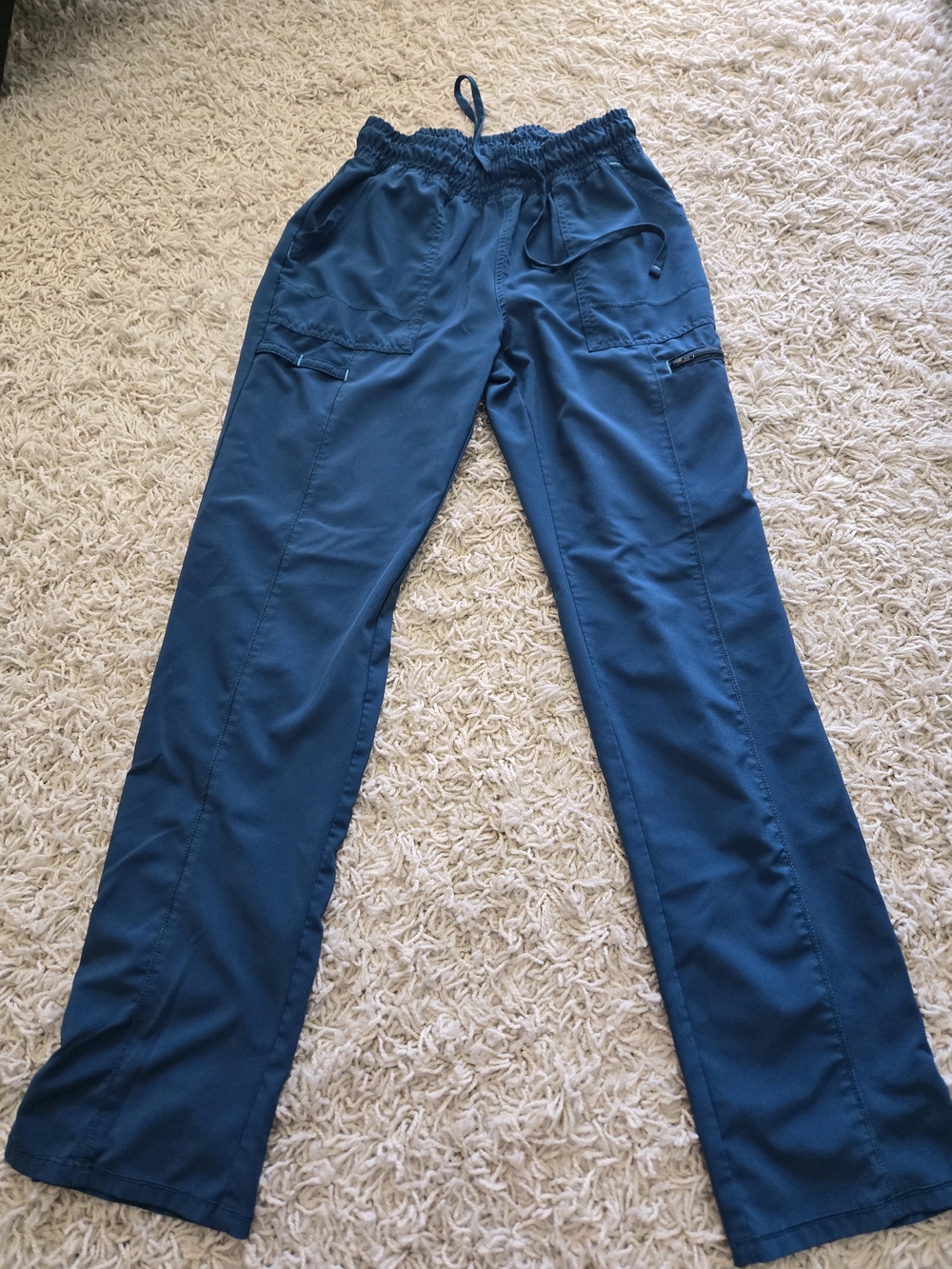 Scrubstar Women's Teal Drawstring Cargo Scrub Pants